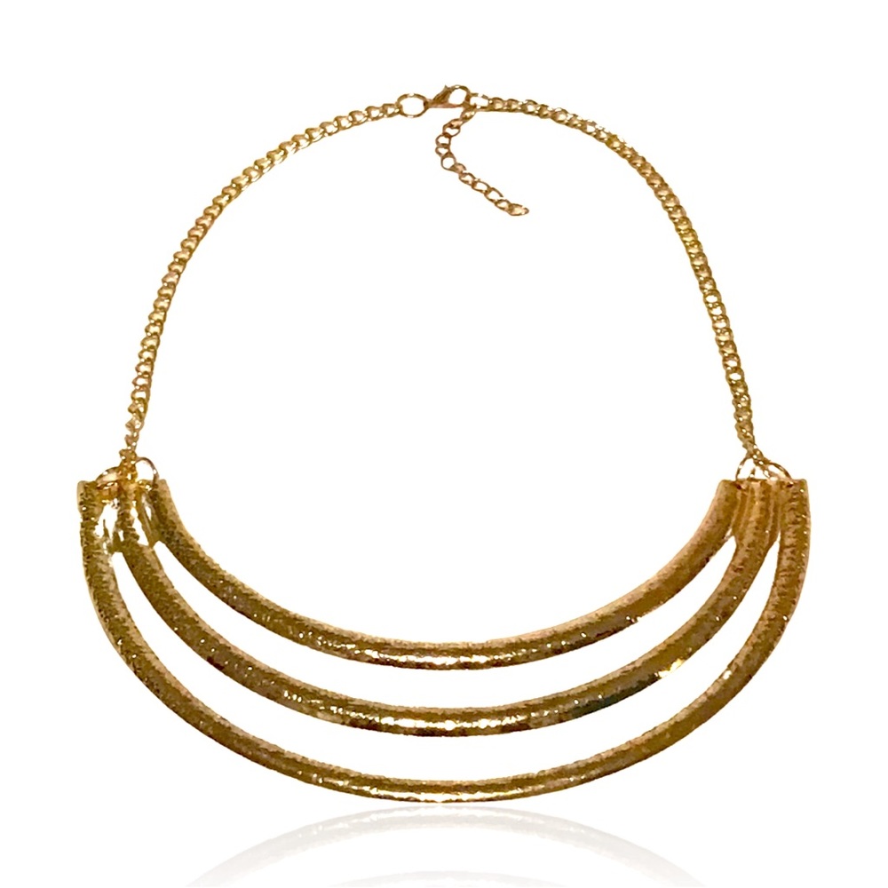 Half Circle Gold Tone Necklace